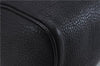 Authentic Burberrys Vintage Leather Hand Bag Purse Black 8421D