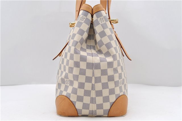 Auth LOUIS VUITTON Damier Azur Hampstead MM Shoulder Tote Bag N51206 LV 8422C