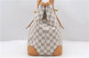 Auth LOUIS VUITTON Damier Azur Hampstead MM Shoulder Tote Bag N51206 LV 8422C