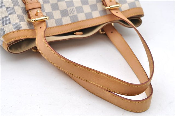 Auth LOUIS VUITTON Damier Azur Hampstead MM Shoulder Tote Bag N51206 LV 8422C