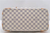 Auth LOUIS VUITTON Damier Azur Hampstead MM Shoulder Tote Bag N51206 LV 8422C