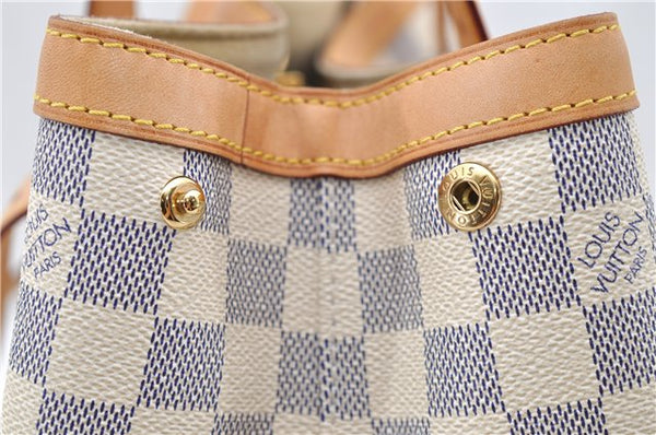 Auth LOUIS VUITTON Damier Azur Hampstead MM Shoulder Tote Bag N51206 LV 8422C