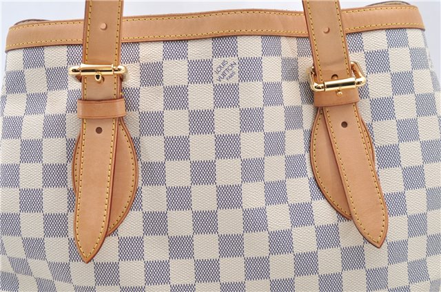 Auth LOUIS VUITTON Damier Azur Hampstead MM Shoulder Tote Bag N51206 LV 8422C