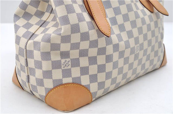 Auth LOUIS VUITTON Damier Azur Hampstead MM Shoulder Tote Bag N51206 LV 8422C