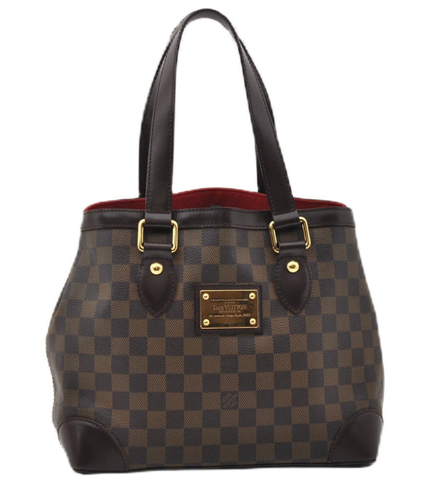 Authentic Louis Vuitton Damier Hampstead PM Shoulder Tote Bag N51205 LV 8422E