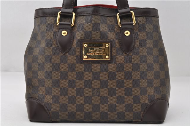 Authentic Louis Vuitton Damier Hampstead PM Shoulder Tote Bag N51205 LV 8422E