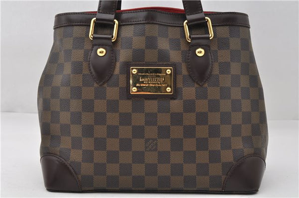 Authentic Louis Vuitton Damier Hampstead PM Shoulder Tote Bag N51205 LV 8422E