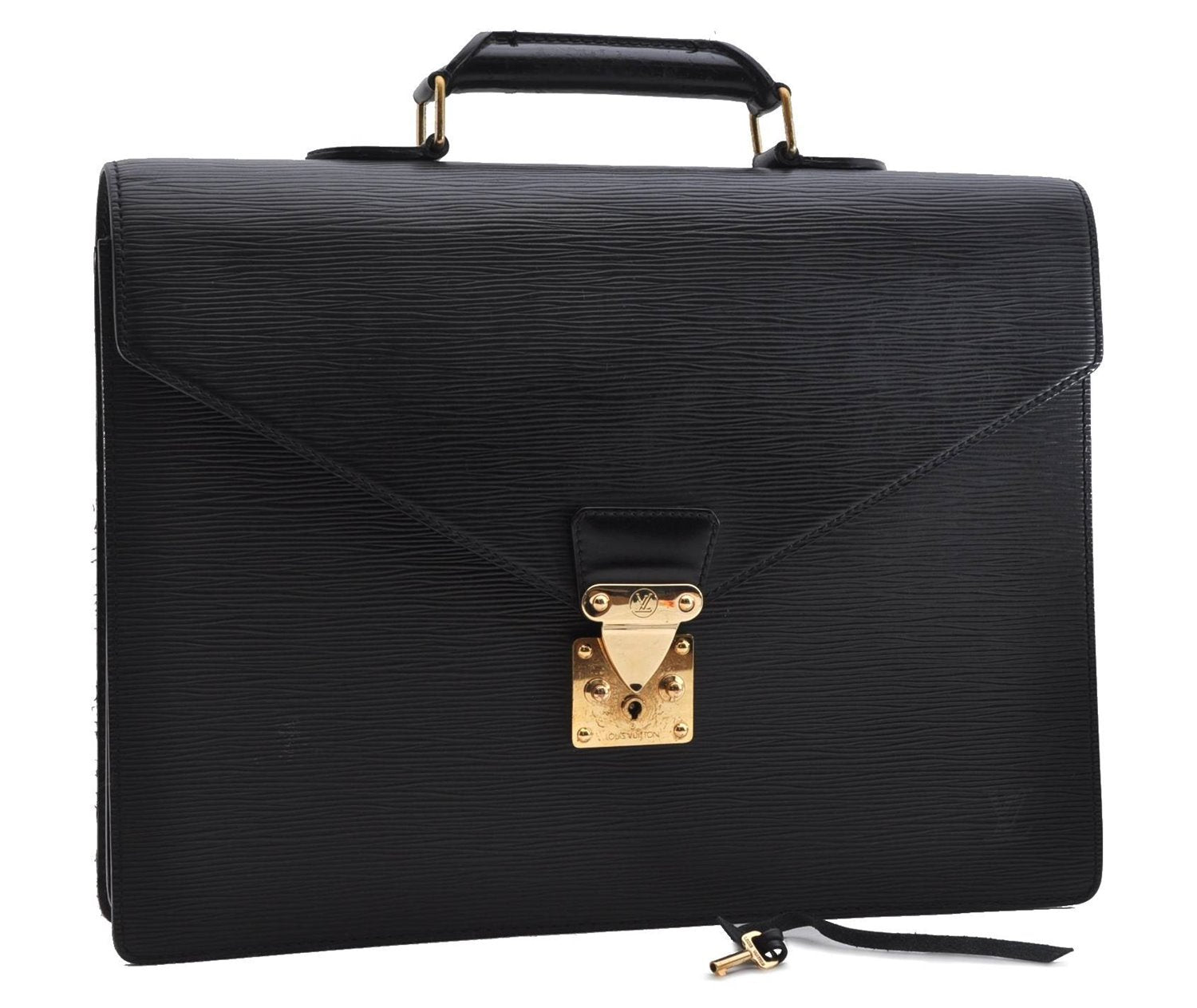 Authentic LOUIS VUITTON Epi Serviette Conseiller Black Briefcase M54422 LV 8424C