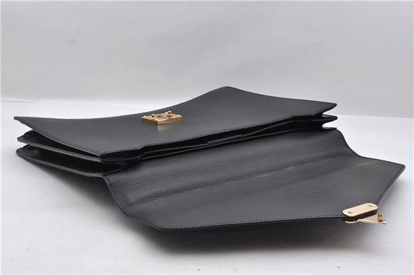 Authentic LOUIS VUITTON Epi Serviette Conseiller Black Briefcase M54422 LV 8424C