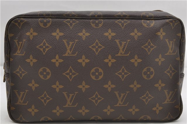 Auth Louis Vuitton Monogram Trousse Toilette 28 Clutch Hand Bag M47522 LV 8424D