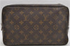 Auth Louis Vuitton Monogram Trousse Toilette 28 Clutch Hand Bag M47522 LV 8424D