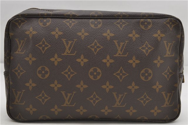 Auth Louis Vuitton Monogram Trousse Toilette 28 Clutch Hand Bag M47522 LV 8424D