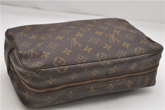 Auth Louis Vuitton Monogram Trousse Toilette 28 Clutch Hand Bag M47522 LV 8424D