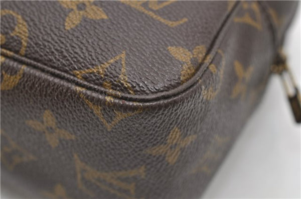 Auth Louis Vuitton Monogram Trousse Toilette 28 Clutch Hand Bag M47522 LV 8424D