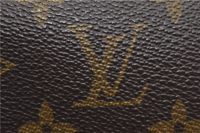 Auth Louis Vuitton Monogram Trousse Toilette 28 Clutch Hand Bag M47522 LV 8424D