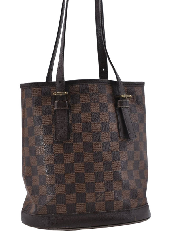 Authentic Louis Vuitton Damier Marais Bucket Shoulder Tote Bag N42240 LV 8425D