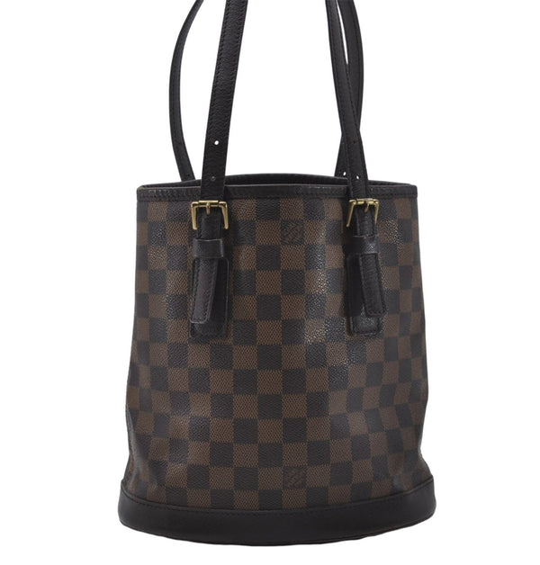 Authentic Louis Vuitton Damier Marais Bucket Shoulder Tote Bag N42240 LV 8426D