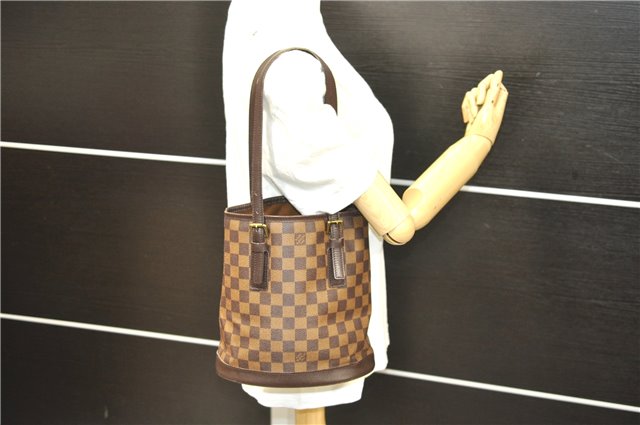Authentic Louis Vuitton Damier Marais Bucket Shoulder Tote Bag N42240 LV 8426D
