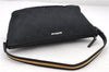 Authentic GUCCI Hand Bag Pouch Purse GG Canvas Leather 141809 Black 8428C