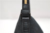 Authentic GUCCI Hand Bag Pouch Purse GG Canvas Leather 141809 Black 8428C