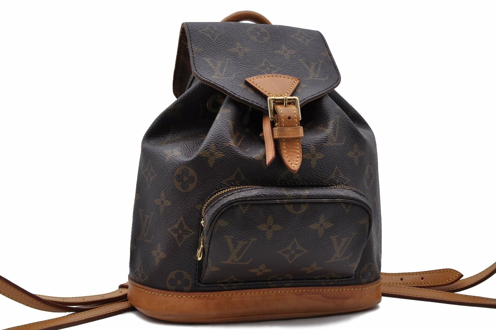 Authentic LOUIS VUITTON Monogram Montsouris PM Backpack M51137 LV 8429A