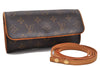 Authentic LOUIS VUITTON Monogram Pochette Twin PM Shoulder Bag M51854 LV 8433C