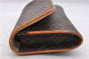 Authentic LOUIS VUITTON Monogram Pochette Twin PM Shoulder Bag M51854 LV 8433C