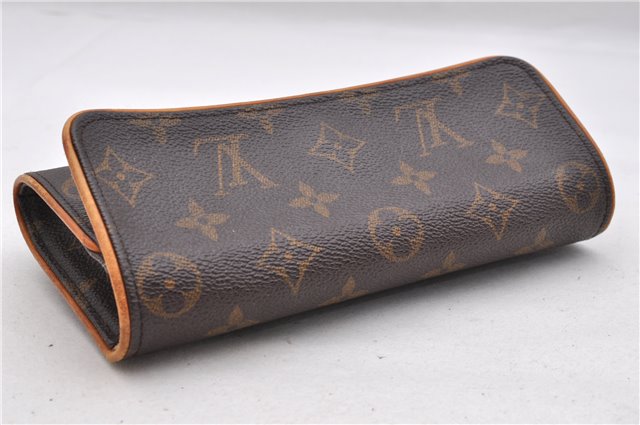 Authentic LOUIS VUITTON Monogram Pochette Twin PM Shoulder Bag M51854 LV 8433C