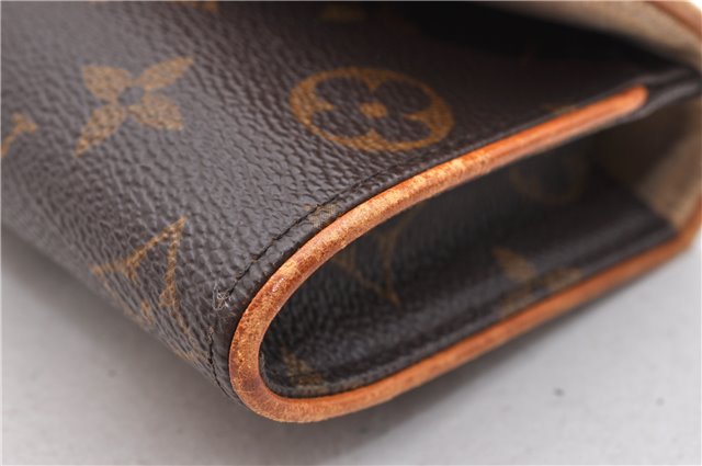 Authentic LOUIS VUITTON Monogram Pochette Twin PM Shoulder Bag M51854 LV 8433C