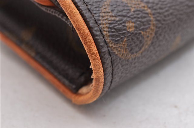 Authentic LOUIS VUITTON Monogram Pochette Twin PM Shoulder Bag M51854 LV 8433C