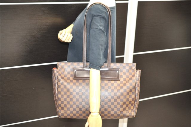 Authentic LOUIS VUITTON Damier Parioli GM Shoulder Tote Bag N51124 LV 8434C