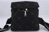 Authentic CHANEL Travel Line Backpack Nylon Black 8436D