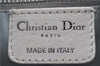 Auth Christian Dior Trotter Romantic Ribbon Hand Bag PVC Leather White 8437D