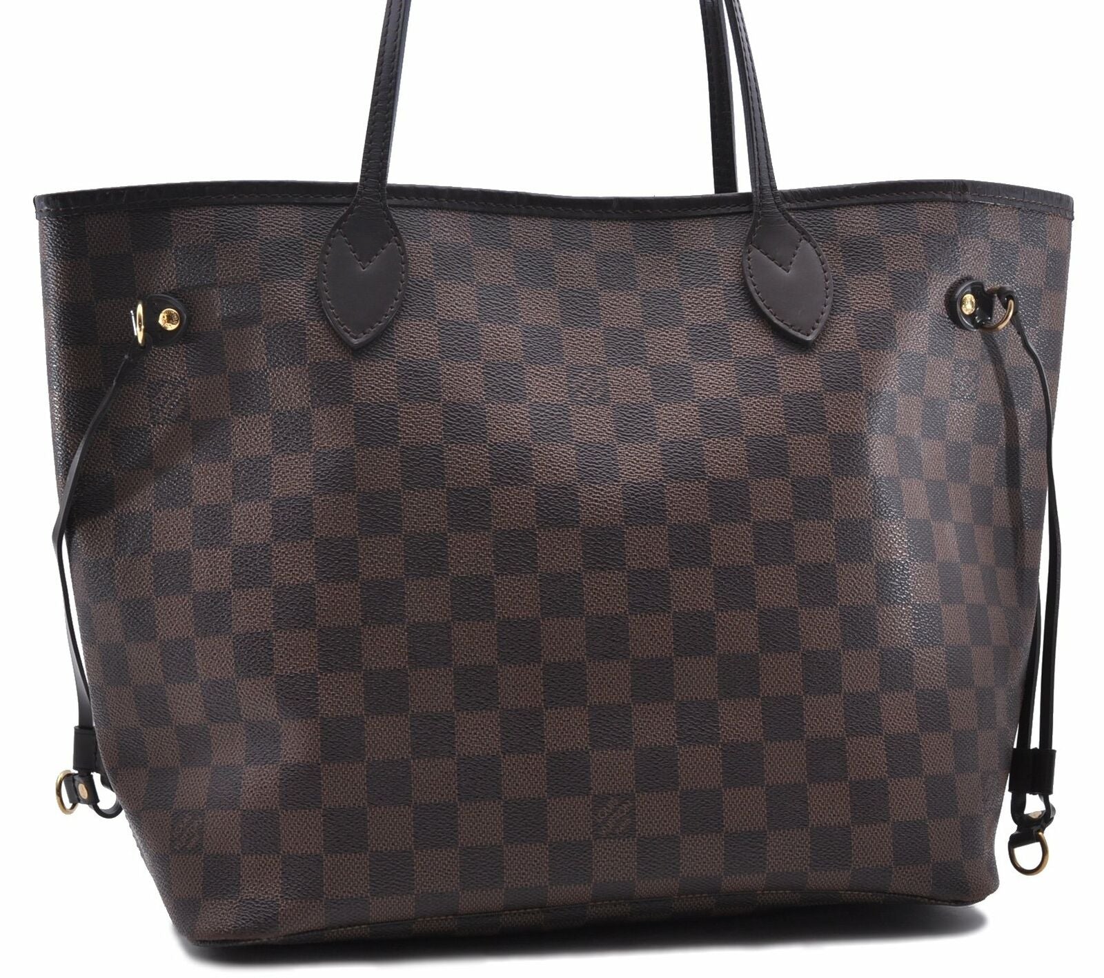 Authentic LOUIS VUITTON Damier Neverfull MM Tote Bag N51105 LV 8439A