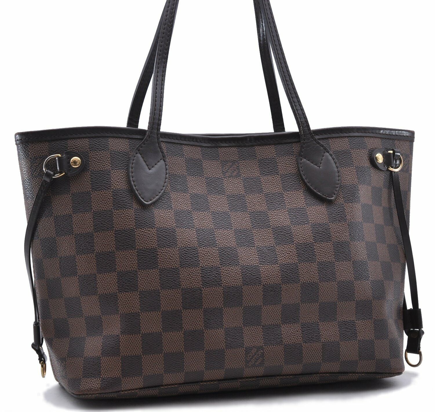 Authentic LOUIS VUITTON Damier Neverfull PM Tote Bag N51109 LV 8441A