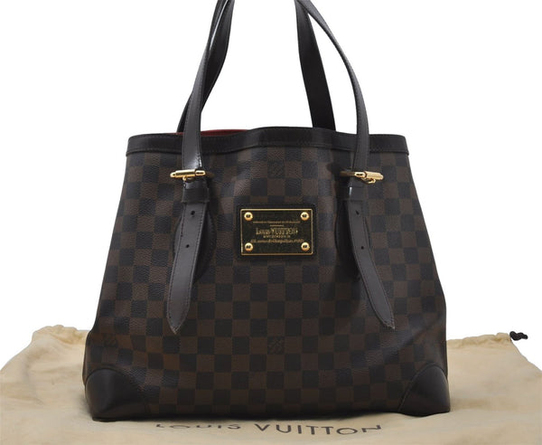 Authentic Louis Vuitton Damier Hampstead MM Shoulder Tote Bag N51204 LV 8441D