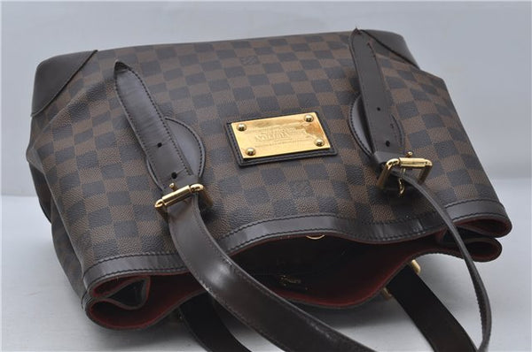 Authentic Louis Vuitton Damier Hampstead MM Shoulder Tote Bag N51204 LV 8441D