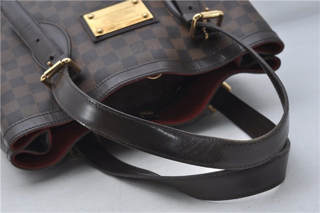 Authentic Louis Vuitton Damier Hampstead MM Shoulder Tote Bag N51204 LV 8441D