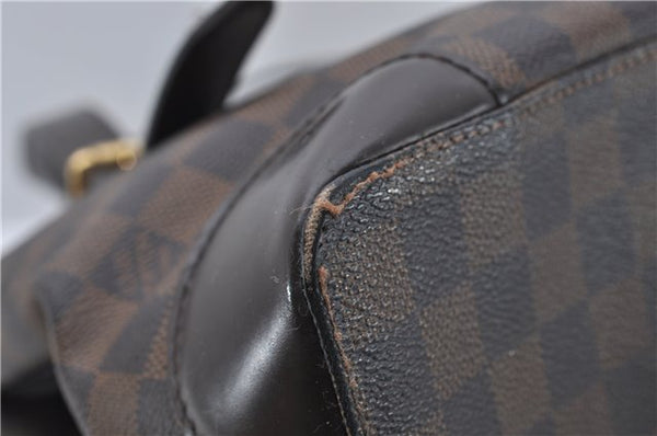 Authentic Louis Vuitton Damier Hampstead MM Shoulder Tote Bag N51204 LV 8441D