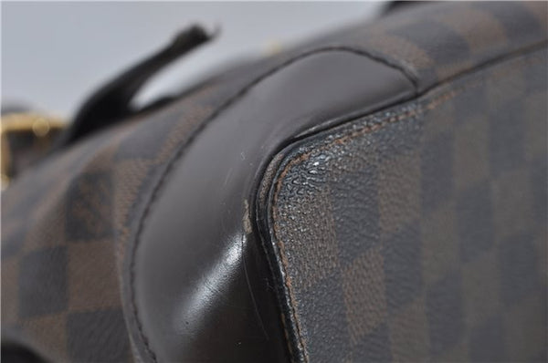 Authentic Louis Vuitton Damier Hampstead MM Shoulder Tote Bag N51204 LV 8441D