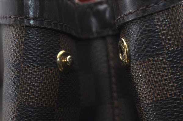 Authentic Louis Vuitton Damier Hampstead MM Shoulder Tote Bag N51204 LV 8441D