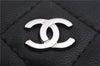 Authentic CHANEL Lamb Skin Matelasse Bifold Wallet Purse Black CC 8444C