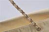 Authentic CHANEL Enamel Chocolate Bar Chain Shoulder Tote Bag Ivory 8447D