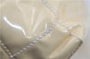 Authentic CHANEL Enamel Chocolate Bar Chain Shoulder Tote Bag Ivory 8447D