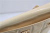 Authentic CHANEL Enamel Chocolate Bar Chain Shoulder Tote Bag Ivory 8447D