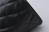 Authentic CHANEL Caviar Skin Medallion CC Logo Shoulder Tote Bag Black 8448D