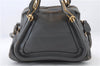 Authentic Chloe Paraty 2Way Shoulder Hand Bag Purse Gray 8449C