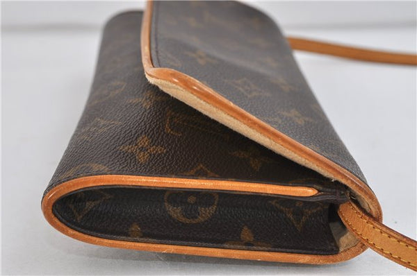 Authentic LOUIS VUITTON Monogram Pochette Twin GM Shoulder Bag M51852 LV 8450C