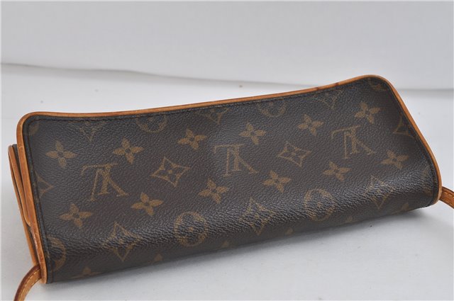Authentic LOUIS VUITTON Monogram Pochette Twin GM Shoulder Bag M51852 LV 8450C