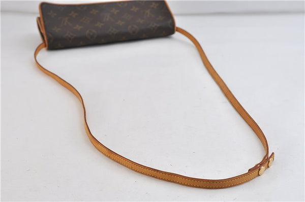Authentic LOUIS VUITTON Monogram Pochette Twin GM Shoulder Bag M51852 LV 8450C